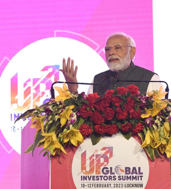 PM inaugurates Uttar Pradesh Global Investors Summit 2023 in Lucknow UNN